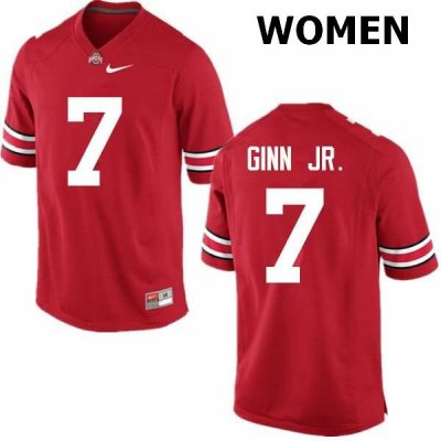 NCAA Ohio State Buckeyes Women's #7 Ted Ginn Jr. Red Nike Football College Jersey QAB1045ML